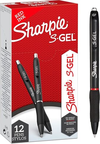 Sharpie S-Gel | Gel Pens | Medium Point (0.7mm) | Black Ink | 12 Count in Saudi Arabia