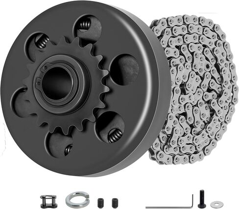 قابض سويس جو كارت 18 سن 3/4 بوصة تتحمل لسلسلة #35، قابض طرد مركزي متوافق مع الدراجة الصغيرة وعربة التسوق in Kuwait