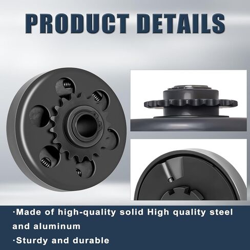 قابض سويس جو كارت 18 سن 3/4 بوصة تتحمل لسلسلة #35، قابض طرد مركزي متوافق مع الدراجة الصغيرة وعربة التسوق in Kuwait