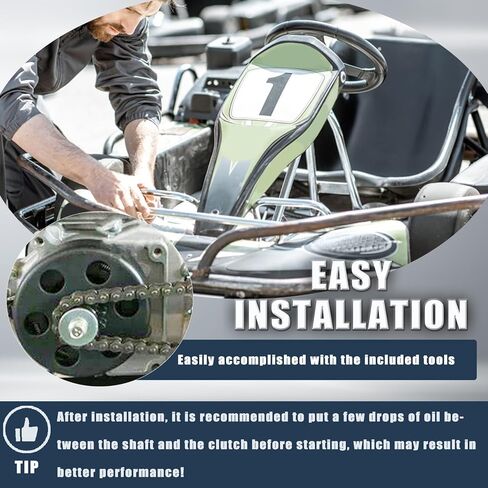 قابض سويس جو كارت 18 سن 3/4 بوصة تتحمل لسلسلة #35، قابض طرد مركزي متوافق مع الدراجة الصغيرة وعربة التسوق in Kuwait