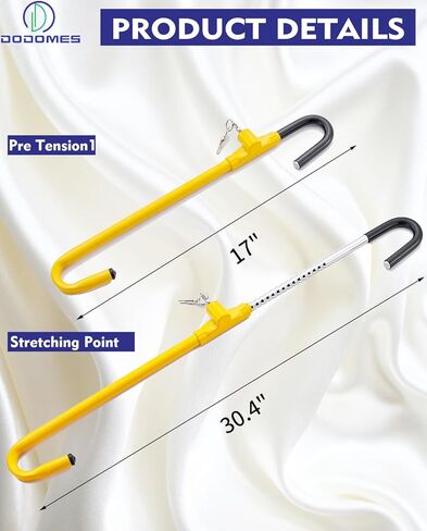 Steering Wheel Lock Anti-Theft Car Device, Dodomes Steering Wheel Pedal Brake Lock Retractable Hook Car Security Products Universal Fit Red in Kuwait