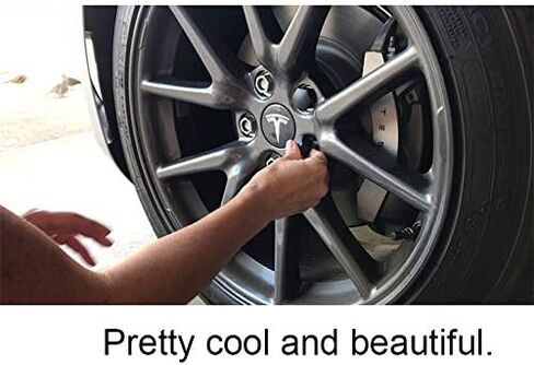 طقم غطاء عجلة Aero موديل 3 متوافق مع ملحقات غطاء محور Tesla Model Y، 3، S، X 2022، غطاء مركز الأداء، غطاء صامولة العروة in Kuwait