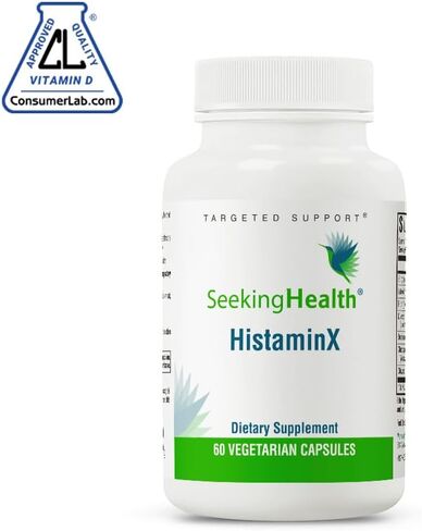 Seeking Health HistaminX، دعم الهستامين مع البيوفلافونويد، نبات القراص الطبيعي، كيرسيتين، روتين، بروميلين، لدعم الجهاز المناعي والالتهاب، الدعم الموسمي، نباتي (60 كبسولة) in Kuwait