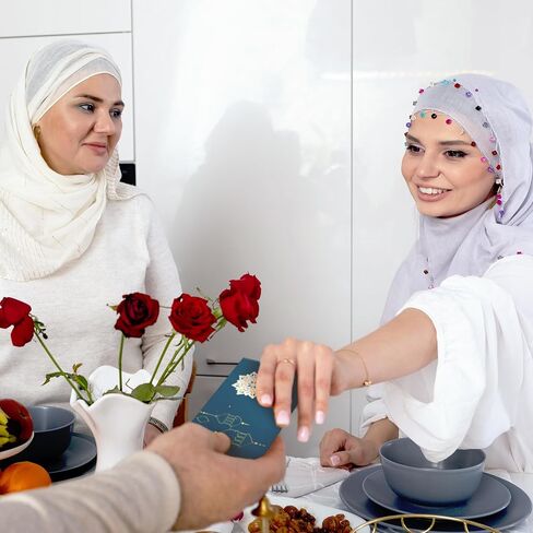 ظرف أموال العيد للهدايا - أظرف عيد مبارك رمضان عيدي - غطاء قلاب وفوانيس وتصميم رقائق ذهبية (عبوة من 10 قطع) in Saudi Arabia