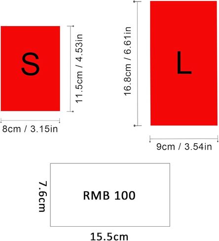 36PCS Chinese Red Envelopes, Lucky Money Envelopes, Chinese Year Red Packets, Hong Bao for Chinese New Year, Spring Festival (Large - 9cm x 16.8cm, Dragon) in Kuwait