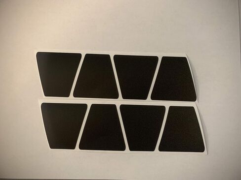 Liphontcta Firefighter Helmet Tets 8 Pack Tetrahedrons Fire Helmet Stickers - Reflective Matte/Flat Black in Saudi Arabia