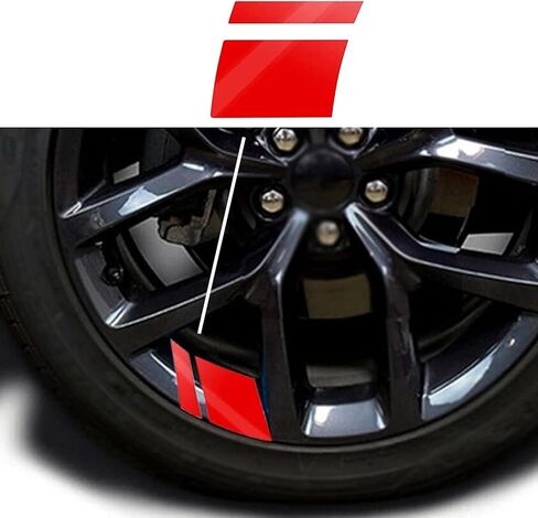 6 PCS Car Wheel Rim Decal for 18In to 21In Wheels, Reflective Waterproof Automotive Stripes Decorative Stickers, Universal Tire Rim Accessories for Truck SUV Car Bike Motorcycle (Blue) in Kuwait