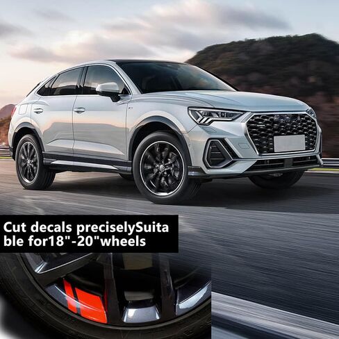 6 PCS Car Wheel Rim Decal for 18In to 21In Wheels, Reflective Waterproof Automotive Stripes Decorative Stickers, Universal Tire Rim Accessories for Truck SUV Car Bike Motorcycle (Blue) in Kuwait