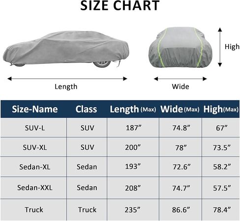 غطاء سيارة يناسب الشاحنة (F-150) بطول يصل إلى 235 بوصة مقاوم للماء في جميع الأحوال الجوية، غطاء سيارة خارجي سميك بالكامل للسيارات للحماية من الأشعة فوق البنفسجية وغطاء سيارة مقاوم للرياح مع حبل مضاد للسرقة، شاحنة in Kuwait