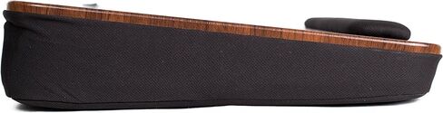 Lap Desk with Memory Foam Cushion and USB Light, Fits Laptops Up to 15", Portable Workstation for Home Office with Wrist Rest, Handle, and Detachable Light - Black, Walnut in Saudi Arabia