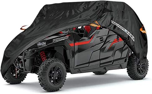 غطاء NEVERLAND UTV ثقيل مقاوم للماء من قماش أكسفورد من أجل Polaris RZR Yamaha Can-Am Defender Kawasaki Ranger Cover 4-6 الركاب الأسود in Kuwait
