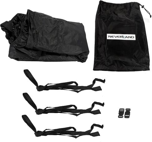 غطاء NEVERLAND UTV ثقيل مقاوم للماء من قماش أكسفورد من أجل Polaris RZR Yamaha Can-Am Defender Kawasaki Ranger Cover 4-6 الركاب الأسود in Kuwait