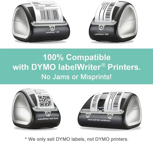 ملصقات حرارية بديلة لملصقات عناوين الباركود DYMO 30336 (1 بوصة × 2-1/8 بوصة) متوافقة مع طابعات Labelwriter 450 و4XL وطابعات ملصقات سطح المكتب Zebra [12 لفة، 500 ملصق/لفة] in Saudi Arabia
