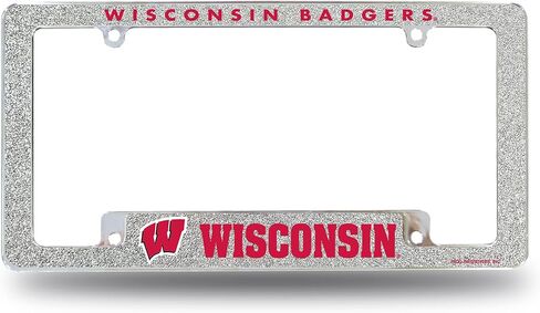 Rico Industries NCAA 12" x 6" Chrome All Over Automotive Bling License Plate Frame Design for Car/Truck/SUV in Kuwait