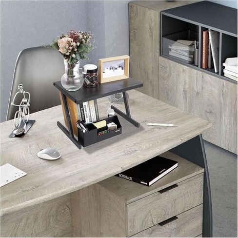 Versatile Printer Stand with Storage Portable Home Office Space-Saving Desktop Organizer Durable and Practical Black in Saudi Arabia