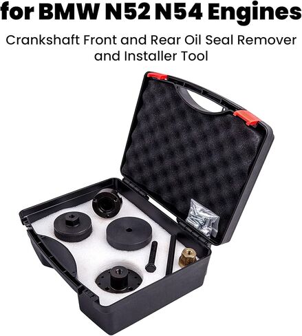 مجموعة إزالة ختم العمود المرفقي، مزيل ختم الزيت الأمامي والخلفي للعمود المرفقي وأداة التثبيت لمحركات BMW N52 N54، 325i 325xi 525i 525xi 125i 528i 528xi 330i 330xi in Kuwait