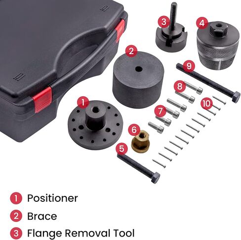 مجموعة إزالة ختم العمود المرفقي، مزيل ختم الزيت الأمامي والخلفي للعمود المرفقي وأداة التثبيت لمحركات BMW N52 N54، 325i 325xi 525i 525xi 125i 528i 528xi 330i 330xi in Kuwait