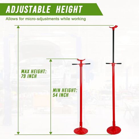 ‎EASYBERG حامل دعم للرافعة السفلية، سعة 3/4 طن، قاعدة بقطر 12 بوصة، سرج محيطي، مقبض دوار مثبت على المحمل، برغي ACME ملولب ذاتي القفل، يدعم مكونات السيارة in Kuwait