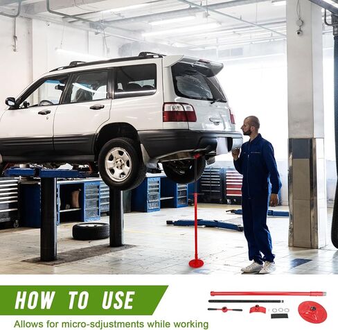 ‎EASYBERG حامل دعم للرافعة السفلية، سعة 3/4 طن، قاعدة بقطر 12 بوصة، سرج محيطي، مقبض دوار مثبت على المحمل، برغي ACME ملولب ذاتي القفل، يدعم مكونات السيارة in Kuwait