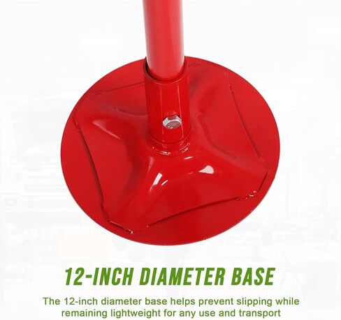 ‎EASYBERG حامل دعم للرافعة السفلية، سعة 3/4 طن، قاعدة بقطر 12 بوصة، سرج محيطي، مقبض دوار مثبت على المحمل، برغي ACME ملولب ذاتي القفل، يدعم مكونات السيارة in Kuwait