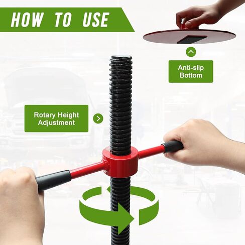 ‎EASYBERG حامل دعم للرافعة السفلية، سعة 3/4 طن، قاعدة بقطر 12 بوصة، سرج محيطي، مقبض دوار مثبت على المحمل، برغي ACME ملولب ذاتي القفل، يدعم مكونات السيارة in Kuwait