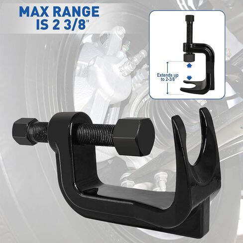 فاصل مفصل كروي، أداة سحب وصلة كروية عالمية تمتد حتى 2 3/8 بوصة، أداة إزالة وصلة كروية سفلية لسيارة Ford Lincoln Mercury Honda Toyota، أداة إزالة قضيب ربط لسيارة شاحنة SUV لإزالة مفاصل الكرة in Kuwait