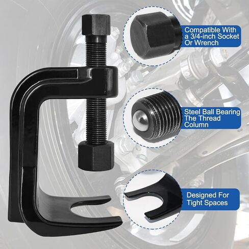 فاصل مفصل كروي، أداة سحب وصلة كروية عالمية تمتد حتى 2 3/8 بوصة، أداة إزالة وصلة كروية سفلية لسيارة Ford Lincoln Mercury Honda Toyota، أداة إزالة قضيب ربط لسيارة شاحنة SUV لإزالة مفاصل الكرة in Kuwait
