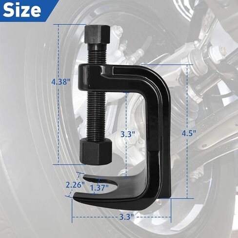 فاصل مفصل كروي، أداة سحب وصلة كروية عالمية تمتد حتى 2 3/8 بوصة، أداة إزالة وصلة كروية سفلية لسيارة Ford Lincoln Mercury Honda Toyota، أداة إزالة قضيب ربط لسيارة شاحنة SUV لإزالة مفاصل الكرة in Kuwait
