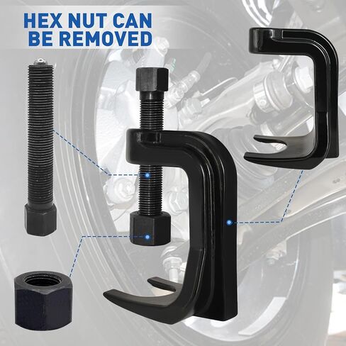 فاصل مفصل كروي، أداة سحب وصلة كروية عالمية تمتد حتى 2 3/8 بوصة، أداة إزالة وصلة كروية سفلية لسيارة Ford Lincoln Mercury Honda Toyota، أداة إزالة قضيب ربط لسيارة شاحنة SUV لإزالة مفاصل الكرة in Kuwait