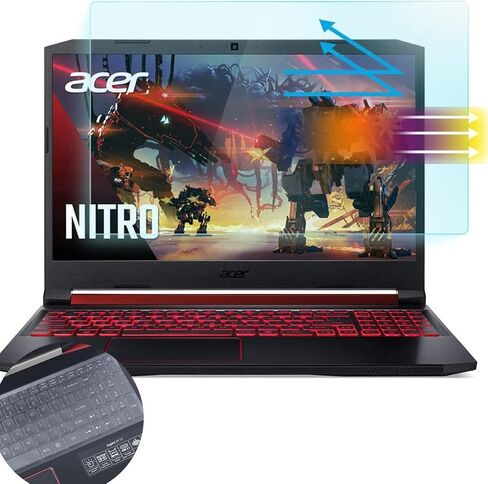 واقي شاشة لجهاز 15.6 بوصة Acer Nitro 5 & Acer Predator Helios 300 غطاء لوحة مفاتيح مضاد للضوء الأزرق لجهاز Nitro 5 AN515-58/57/56/55/54/45/43/44 AN715-51/52 & Predator Helios 300 PH315- 54/53/52 in Kuwait
