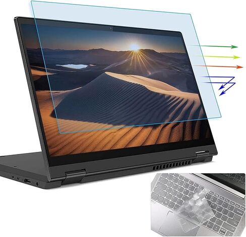 واقي شاشة لجهاز Lenovo Flex 5 14 بوصة كمبيوتر محمول 2 في 1، واقي شاشة مضاد للضوء الأزرق مع غطاء لوحة المفاتيح لجهاز Lenovo IdeaPad Flex 5 2 في 1 14 بوصة واقي شاشة مضاد للوهج للضوء الأزرق in Saudi Arabia
