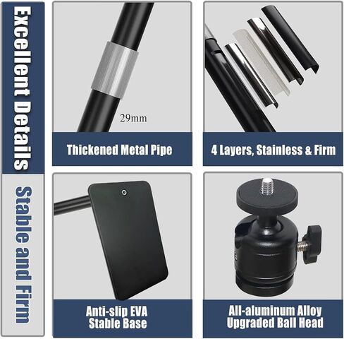 Projector Stand Projector Floor Stand for Bedside Sofa 104-140 CM / 41-55 IN 360° Adjustable Stand for Projector Compatible with XGIMI Eokeiy XuanPad HAPPRUN Projector Universal Mount Upgraded in Saudi Arabia