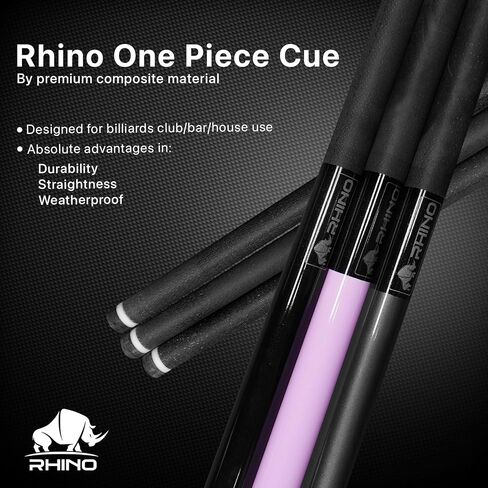 ONE Piece Composite Pool Cue for Billiards Club or Bar/House Use, Length 1450mm, 6 Layered Tip 12.2mm, Infinity Ferrule, Uncompomising Durability, Strength and Straightness in Saudi Arabia
