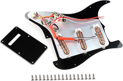 3 طبقات SSS محملة مسبقًا مع مجموعة التقاطات Alnico V لقطع غيار الجيتارات الكهربائية Strat (أسود-132) in Saudi Arabia