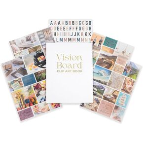 Vision Board Book: 850+ Vision Board Supplies, Letter/Number Stickers & Inspirational Magazine Photos for Women – Complete Vision Board Kit for Collage, Goal Setting & Manifesting Dreams