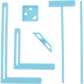 UPTTHOW 6Pcs Bookbinding Easy Scrapbooking Tool for Starter, Complete Great Stencils and Cutter Guide Kit Can Be Made Into Notebook Calender Junk Journal Handbook