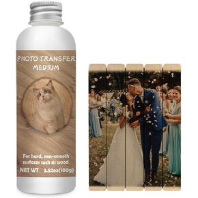 1DFAUL Photo Transfer Medium, 100g Gel Medium for Photo Transfer to Wood & Other Hard Surfaces, DIY Crafts, Home Decorations, Personalized Gifts (3.52 OZ)
