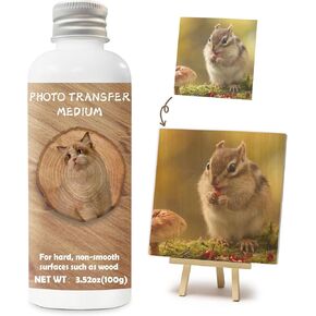 WAN2TLK 100ml Photo Transfer Medium, Gel Medium for Photo Transfer, Image After Transfer Clear Without Fading, Image Transfer Gel for DIY Arts & Crafts, Home Decor, Personalized Gifts
