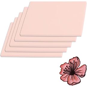 4''x6'' Linoleum Blocks for Printmaking: 5 Pack Pink Rubber Carving Block Stamp Making Kit Linocut Materials & Supplies