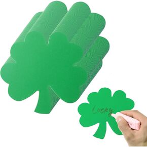 72 Pieces Four Leaf Clover Cutouts Paper Shamrocks 6'' Large Paper Four Leaf Clover Die Cuts for St Patricks Day Party Craft, Kid's School Craft Projects, Bulletin Board Decorations
