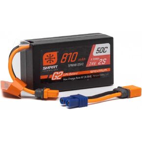 Spektrum 7.4v 810mah 2s Smart G2 50C Lipo: IC2 ، SPMX812Sh2