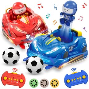 Parent-Child Interactive Game Remote Control Racing Car Set, Battle Mode Bumper Car with LED Lights and Sound Effects, Suitable and Birthday Gifts for Children Aged 6-12