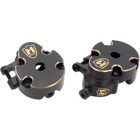 MEUS RACING 63.3g Ascent 18 Brass Steering Knuckles + Front Portal Cover for Redcat Ascent-18 Upgrades 1/18 RC Crawler Parts, 2pc
