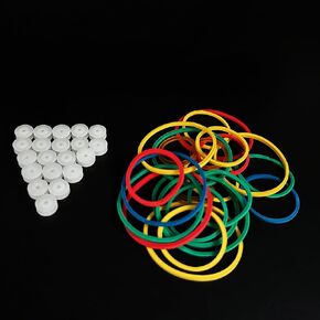 30pcs 2mm ثقب حفرة بكرة بلاستيكية بكرة بكرة حملة البكرة مع حزام حزام حزام النقل شريط المطاط ل DIY طراز لعبة RC شاحنة شاحنة روبوت أجزاء (أبيض 9.3 ملم قطر ، 2 مم) ثقب)