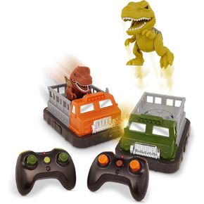 Terra by Battat – Remote Control Bumper Cars – Bumper Rivals RC Ejecting Bumper Cars – 2-Player Dinosaur Duel – 1-Player Auto Mode – RC Bumper Cars Set of 2 – Gift Toy for Toddlers&Kids 3 Years +