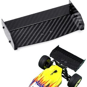 RCHUBAM 1/16 RC Rear Wing Spoiler Carbon Fiber RC Tail Wing Compatible with Losi Mini-B 1/16 RC Off Road RC Truck Upgrade Parts
