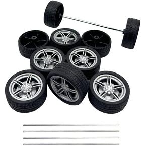 10pcs عجلات سيارة عجلات إطارات مطاطية مع عمود معدني لشاحنة RC شاحنة DIY DIY TOY ALGERISES (3x35mm) in Saudi Arabia