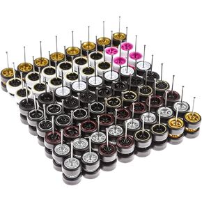 1/64 Wheels Mixed/Random Real Riders Wheels Rims Tires Set for 10 Cars 1/64 Scale (01)