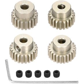 4pcs 48p ترس ترس من 20T 21T 22T 23T لـ 3.175 مم معدات سبيكة الألومنيوم مع البراغي و مفصل السداسي لمحرك RC