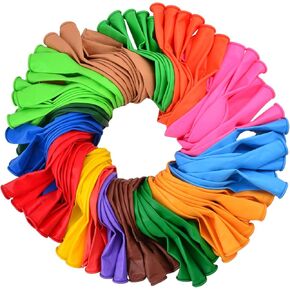 Latex Party Balloons Assorted Colors 12 Inches Thicken Birthday Rainbow Balloons 100 Pcs for Kids' Party Wedding Christmas Arch Garland